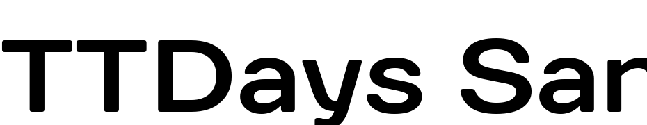 TTDays Sans Bold Yazı tipi ücretsiz indir
